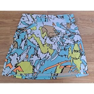 Jamie Sadock Skirt Size Medium Pockets Golf Geometric Retro Multicolor